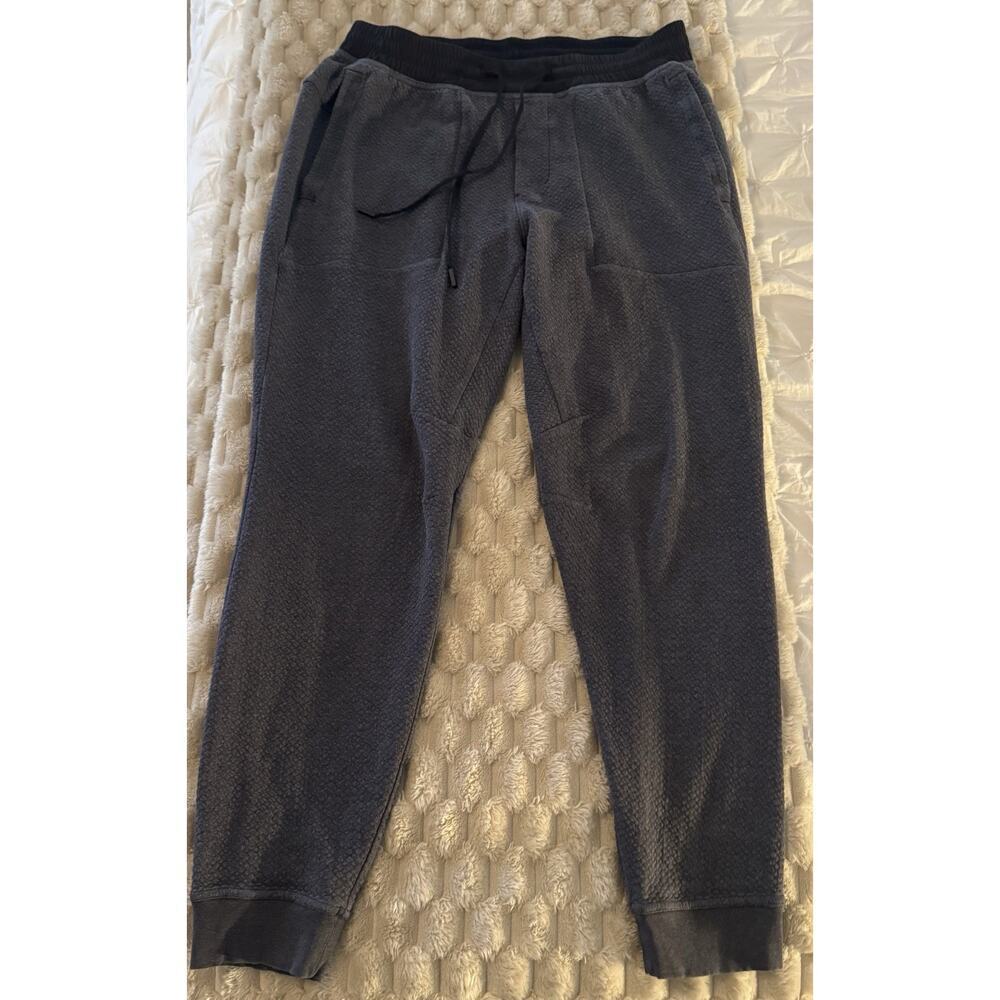 Lululemon At Ease Jogger Textured Pants Heathered Dark Charcoal Grey Men’s L